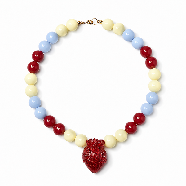 Collar Bola Tricolor Corazón